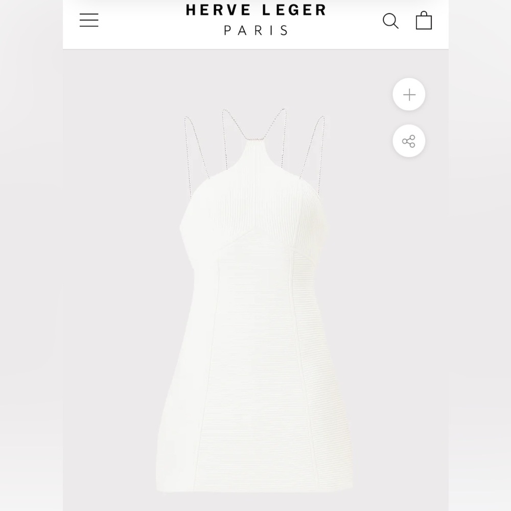 HERVÉ LÉGER
Crystal-embellished ribbed-knit mini dress - Picture 8 of 8